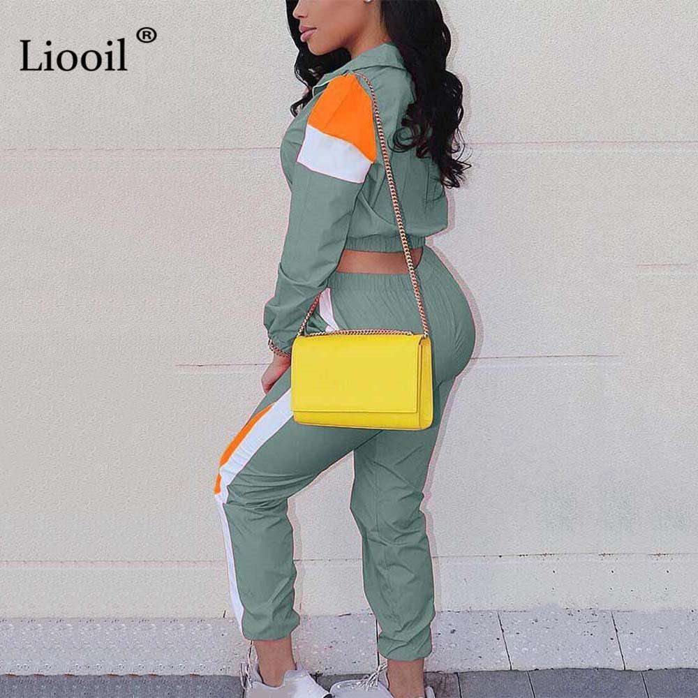 Liooil Color Block Two Piece