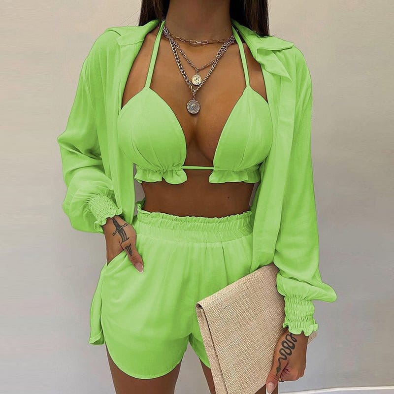 Tie-dye Print Sexy 3 Pieces Set