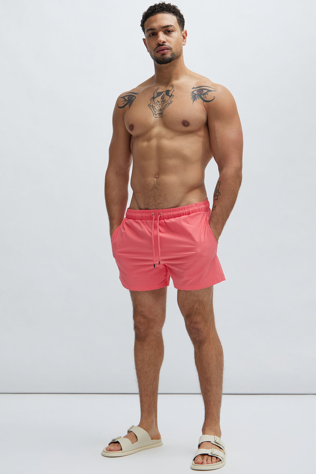 Montez Stretch Swim Trunk Short - Black - HCWP 