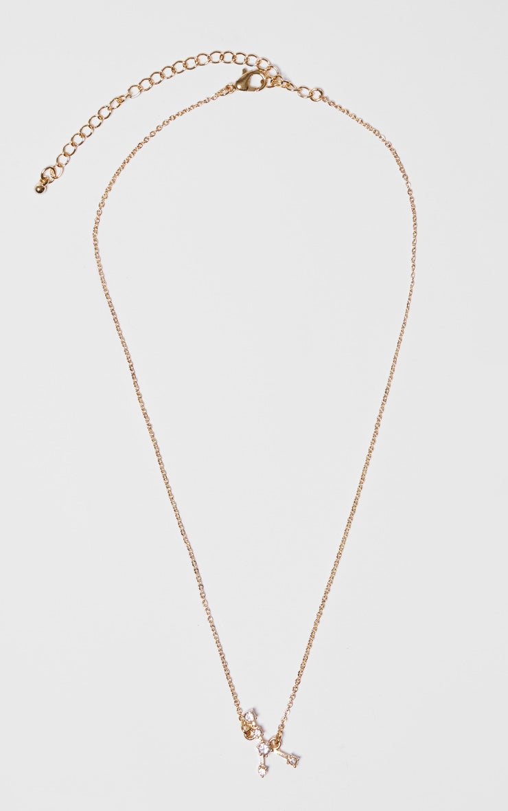 Gold Plated Libra Celestial Necklace