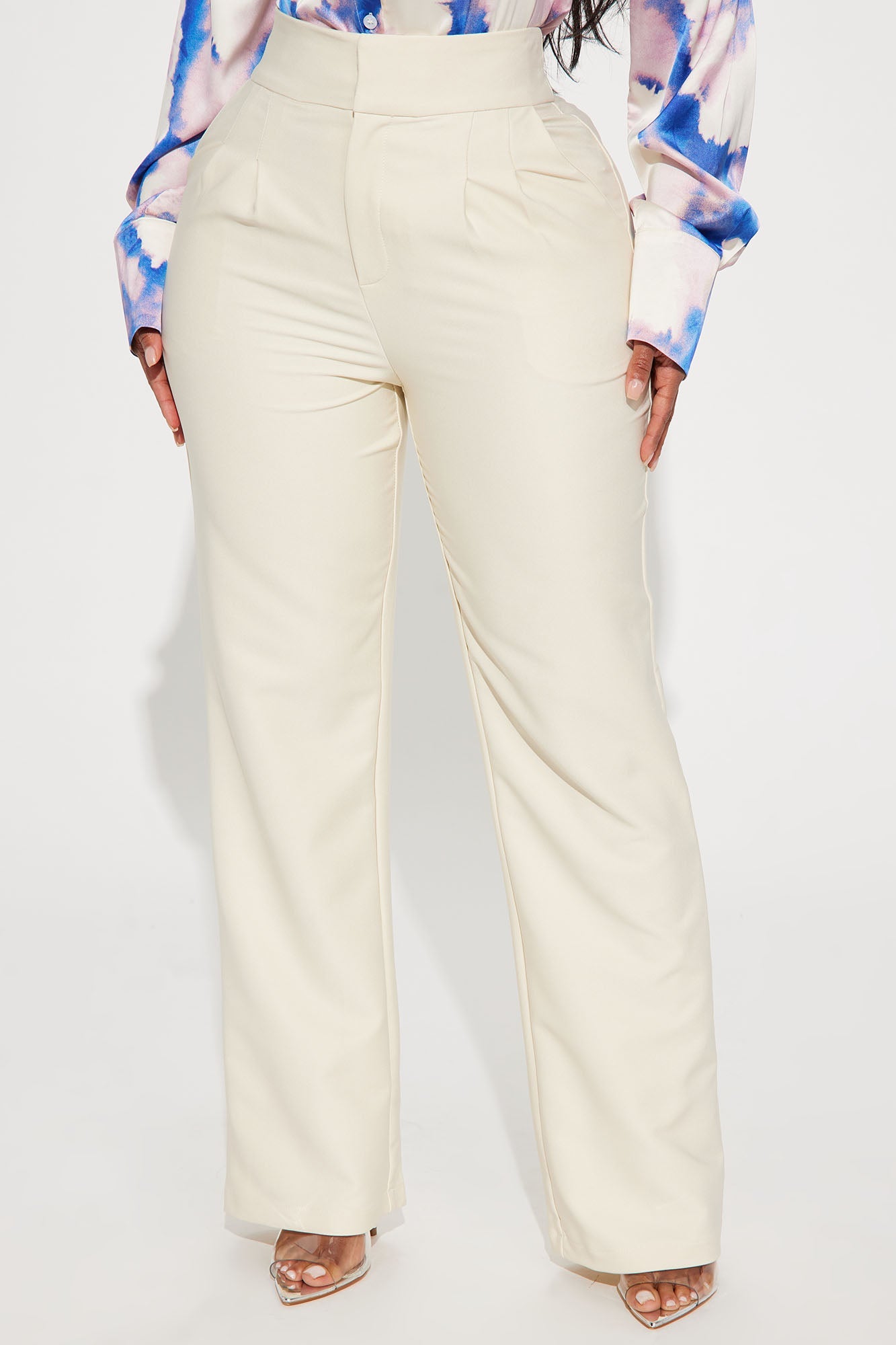 Diana Wide Leg Trouser - Khaki - HCWP 