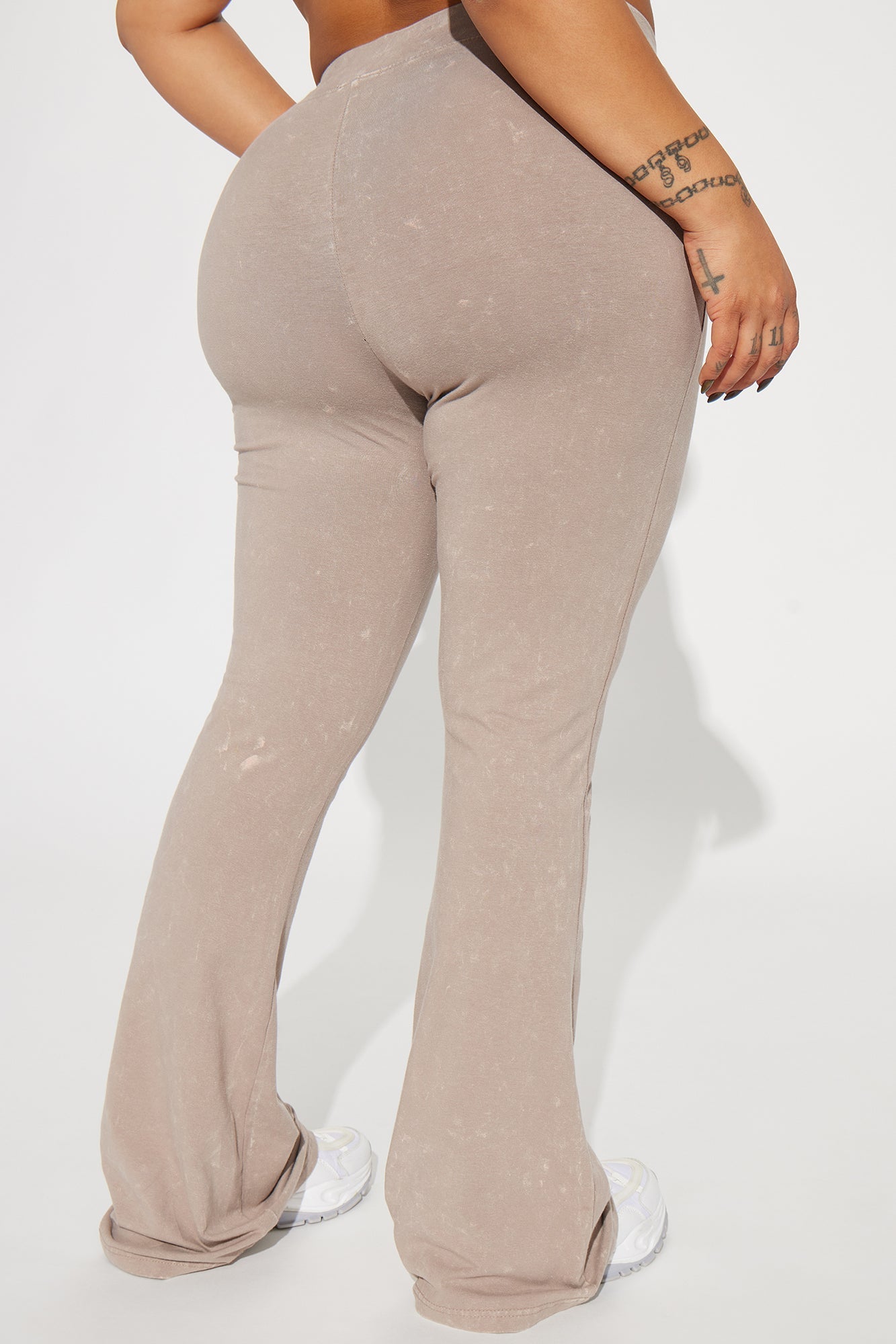 Stay Sporty Washed Wide Leg Pant - Taupe/combo - HCWP 