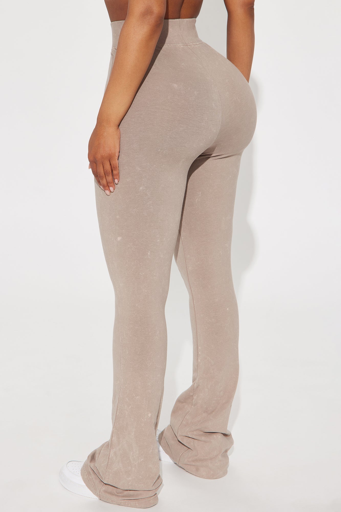 Stay Sporty Washed Wide Leg Pant - Taupe/combo - HCWP 