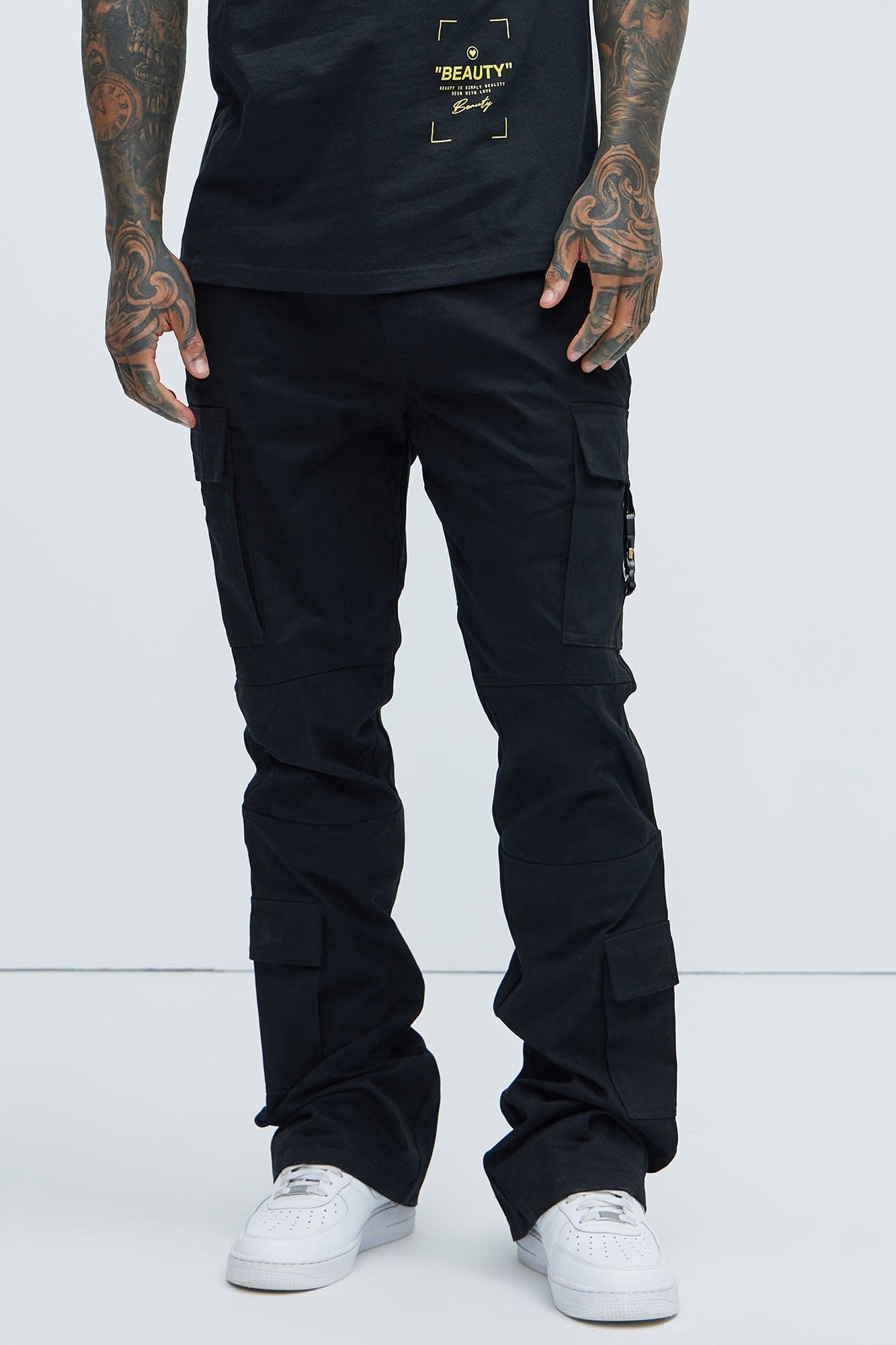 Nikko Slim Flare Pants - Black - HCWP 