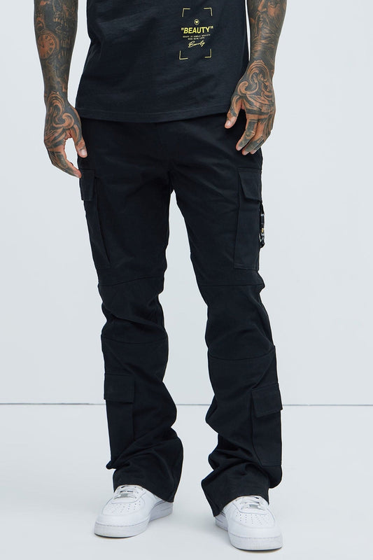 Nikko Slim Flare Pants - Black - HCWP 