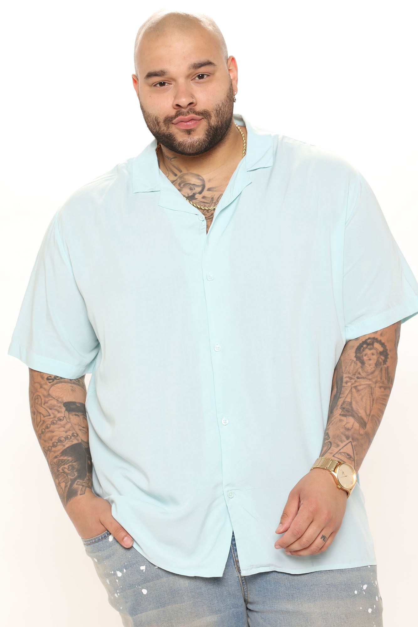 Dawson Short Sleeve Woven Top - Black - HCWP 