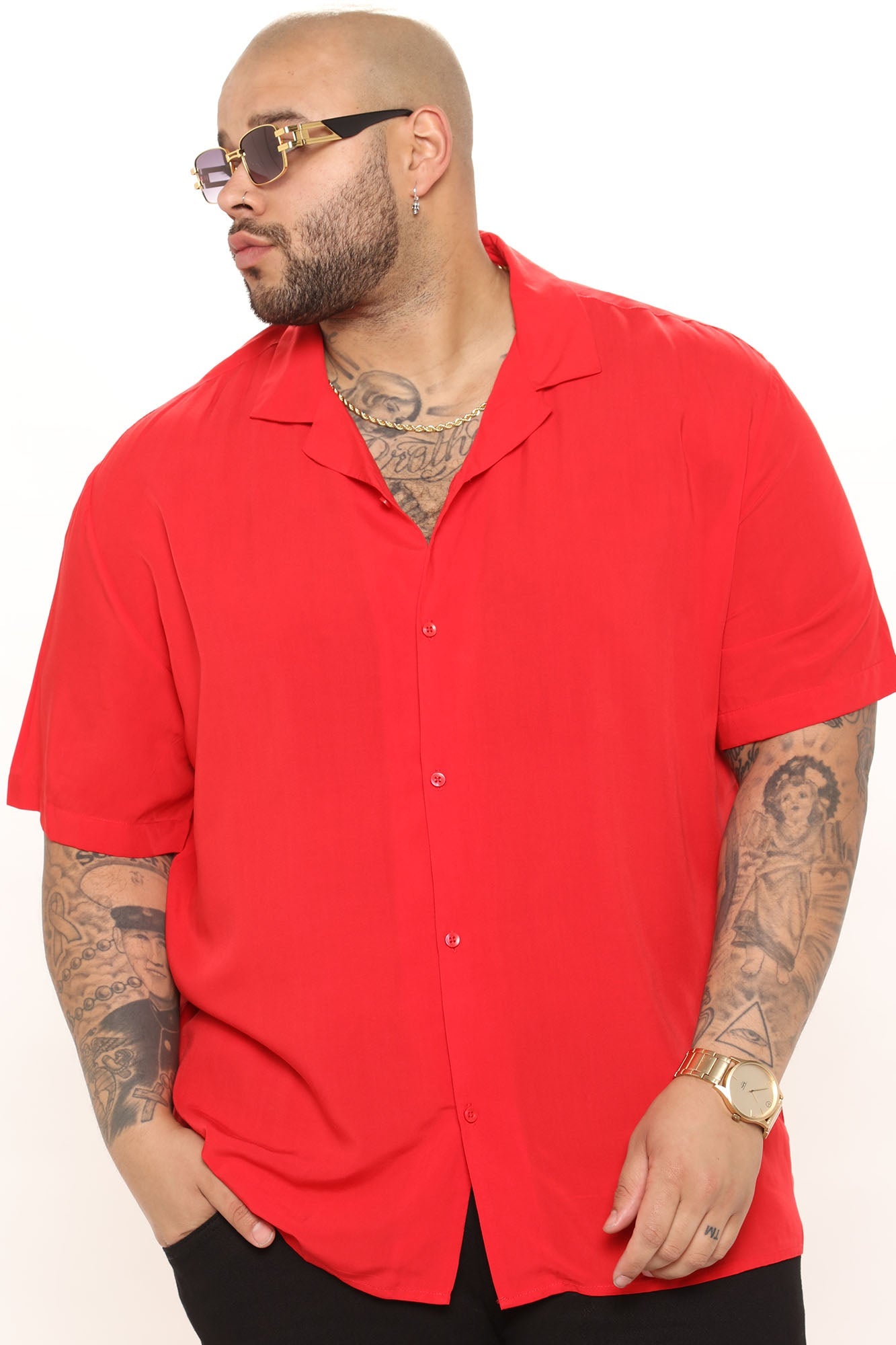 Dawson Short Sleeve Woven Top - Black - HCWP 