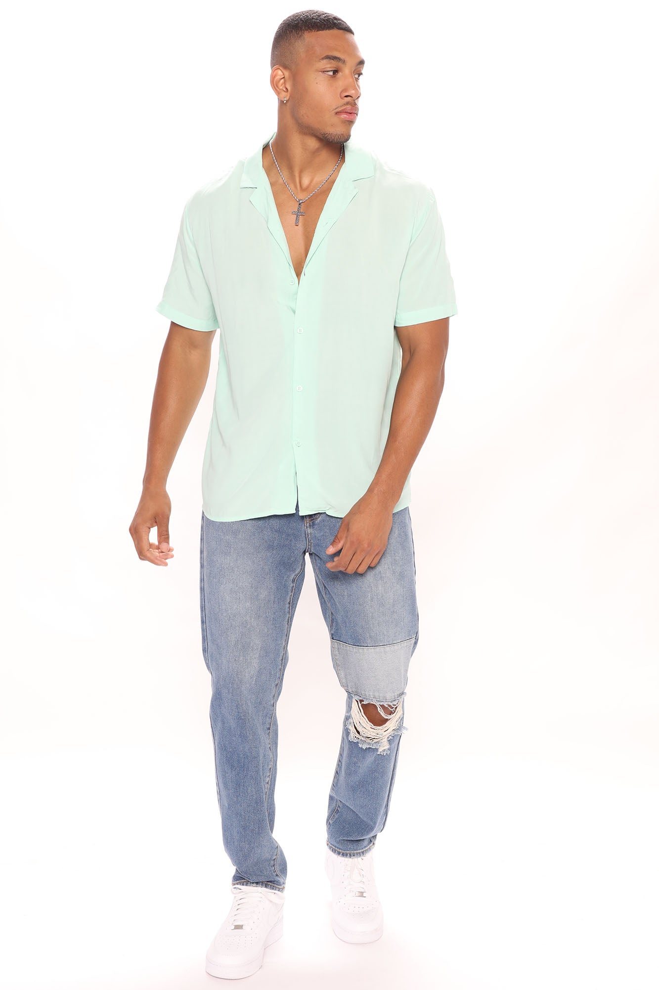 Dawson Short Sleeve Woven Top - Black - HCWP 