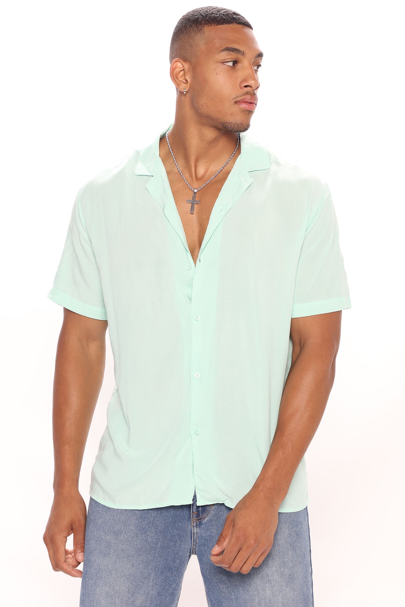 Dawson Short Sleeve Woven Top - Black - HCWP 