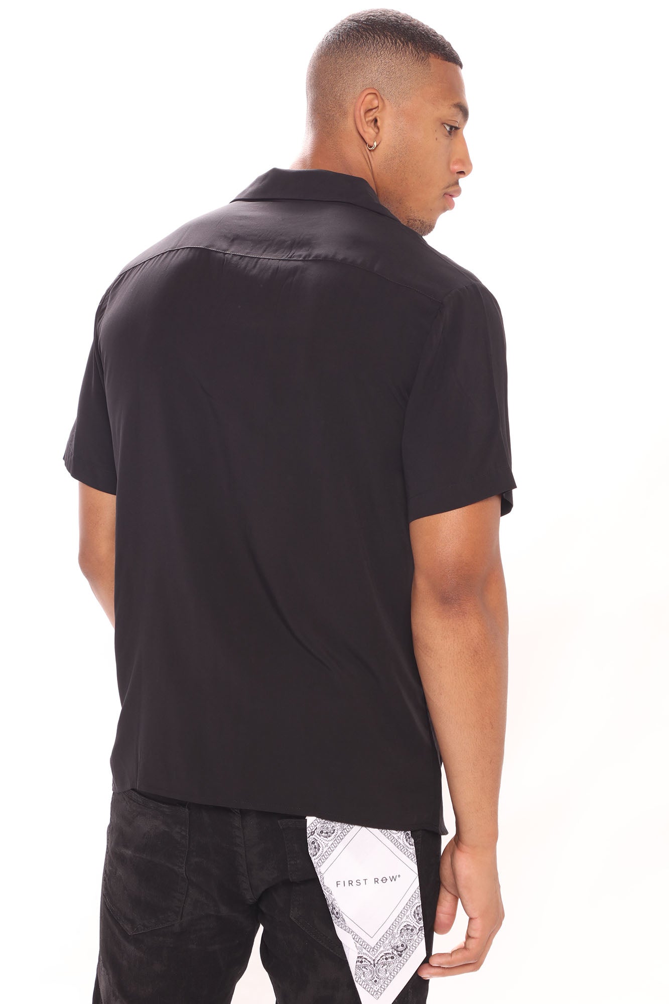 Dawson Short Sleeve Woven Top - Black - HCWP 