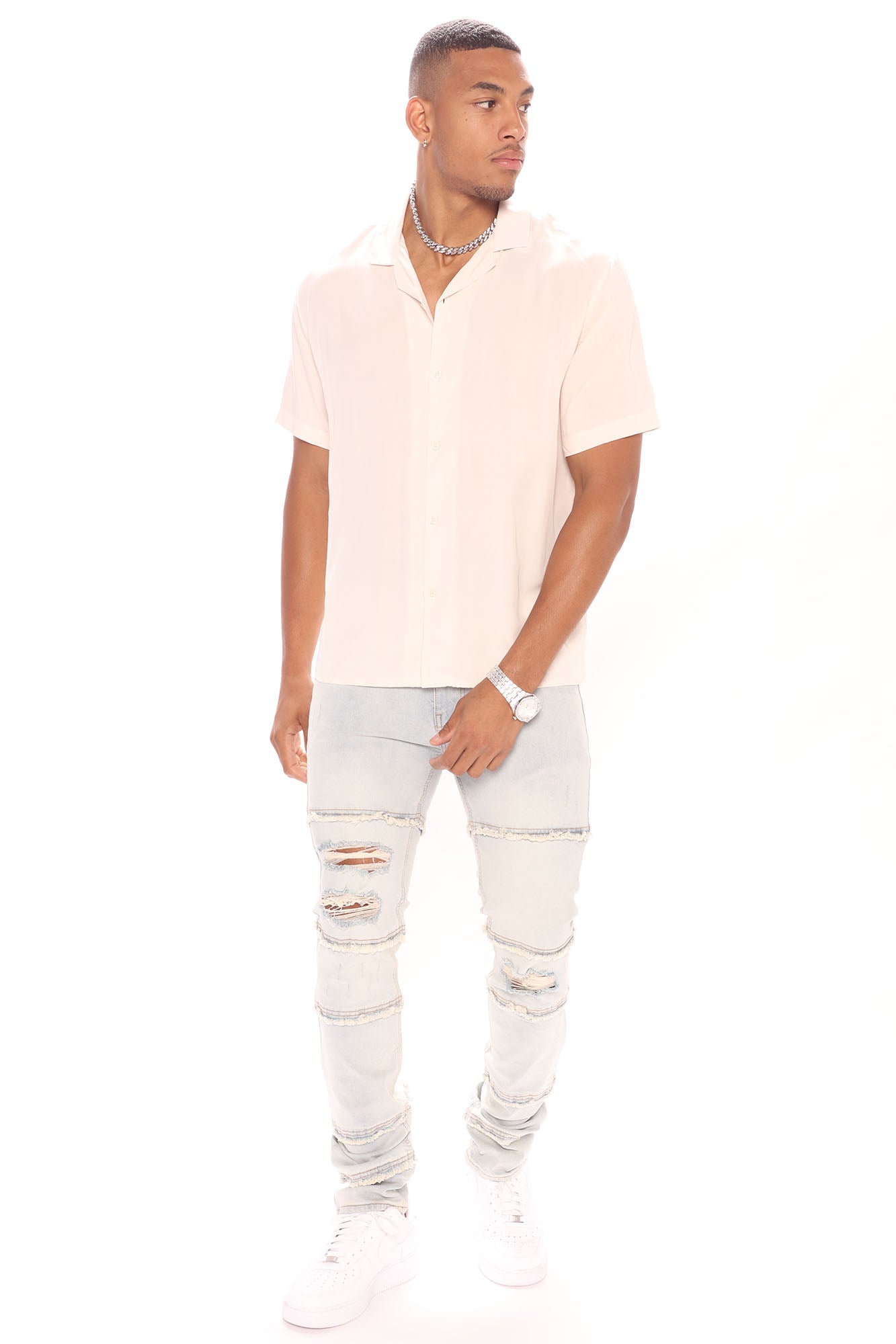 Dawson Short Sleeve Woven Top - Black - HCWP 