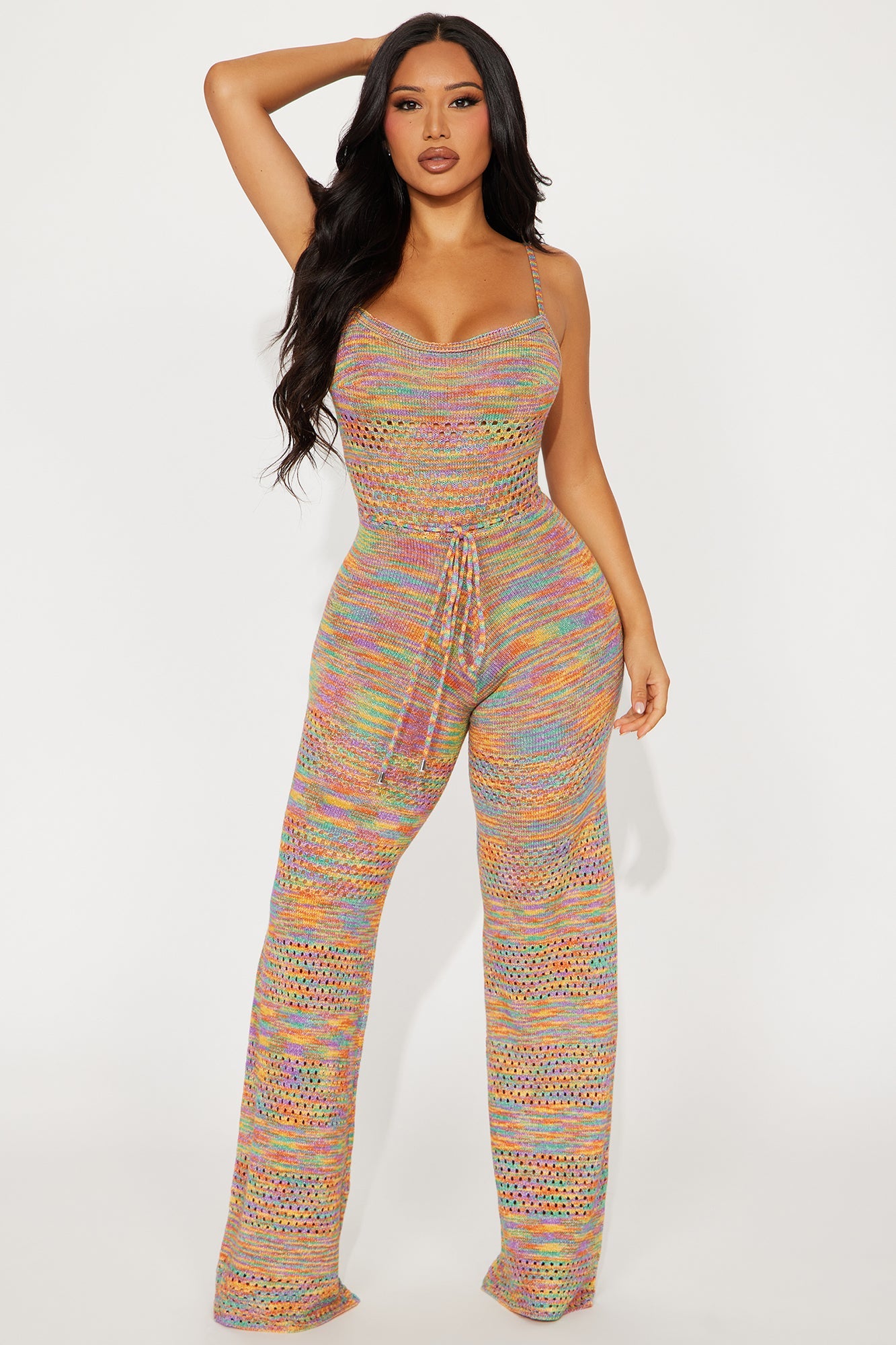 Only Fun Crochet Jumpsuit - Multi Color - HCWP 