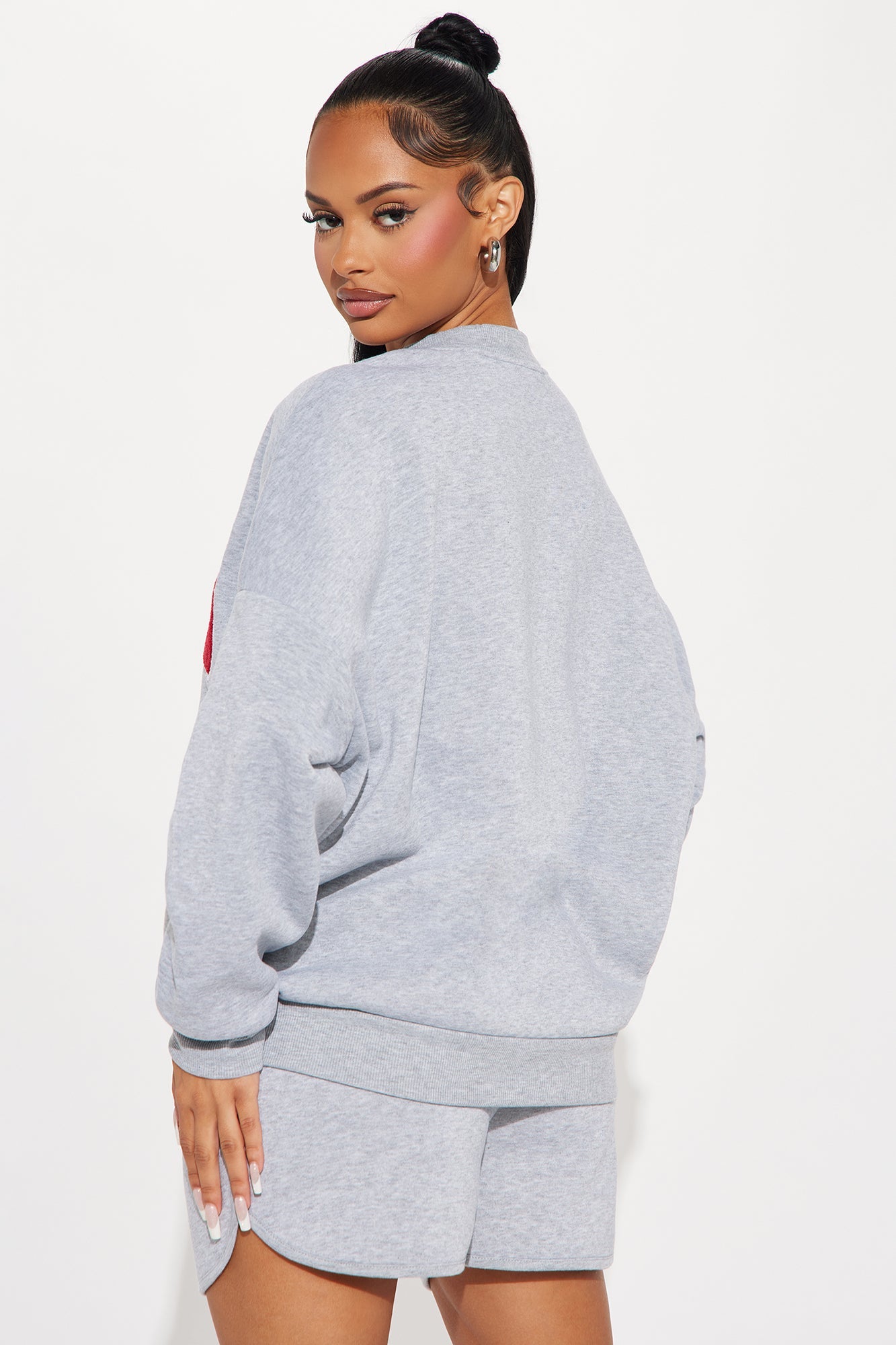When In Paris Fleece Short Set - Grey - HCWP 