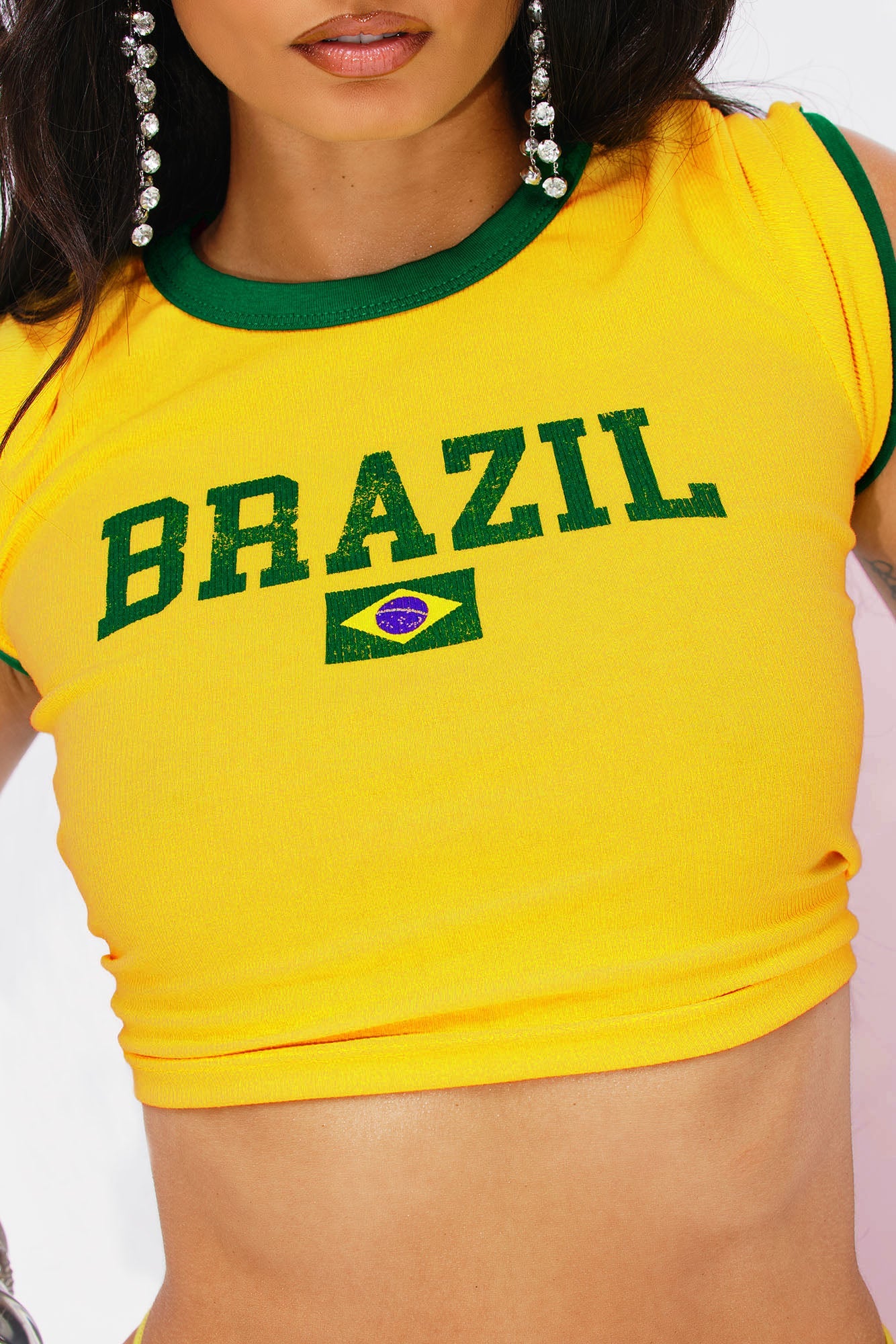 Brazil Ringer Tee - Yellow - HCWP 