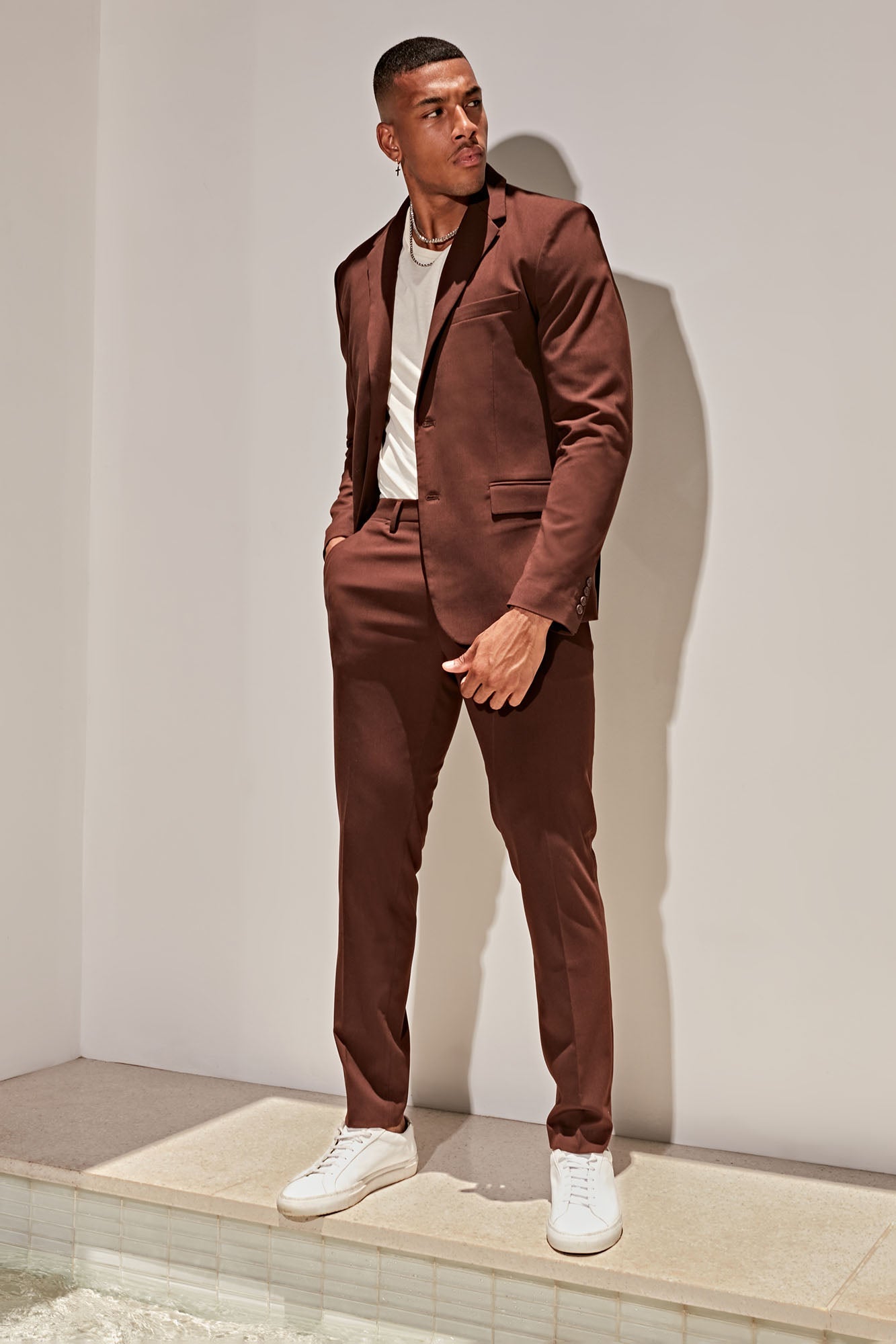 The Modern Stretch Slim Trouser - Mauve - HCWP 