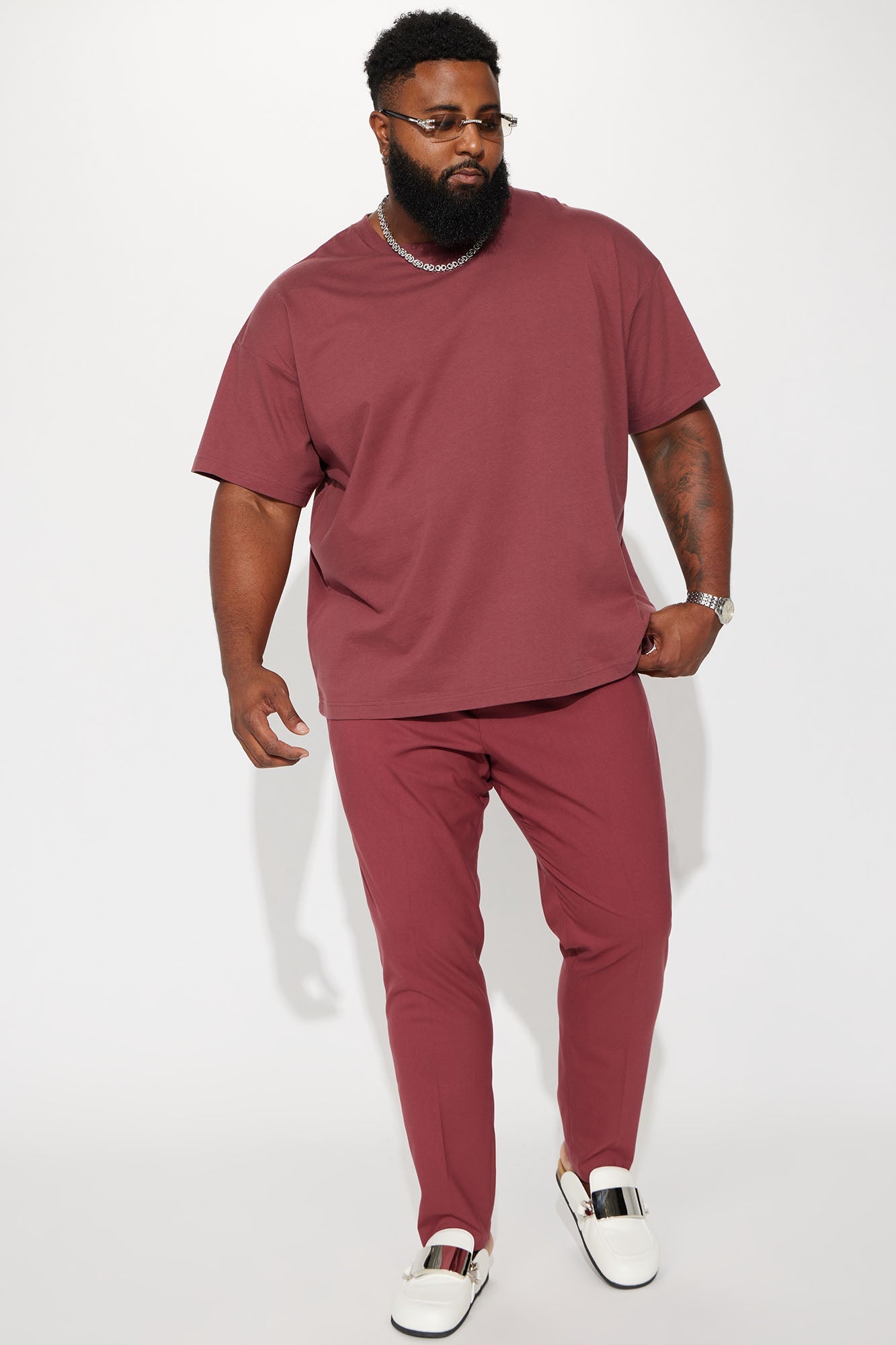 The Modern Stretch Slim Trouser - Mauve - HCWP 