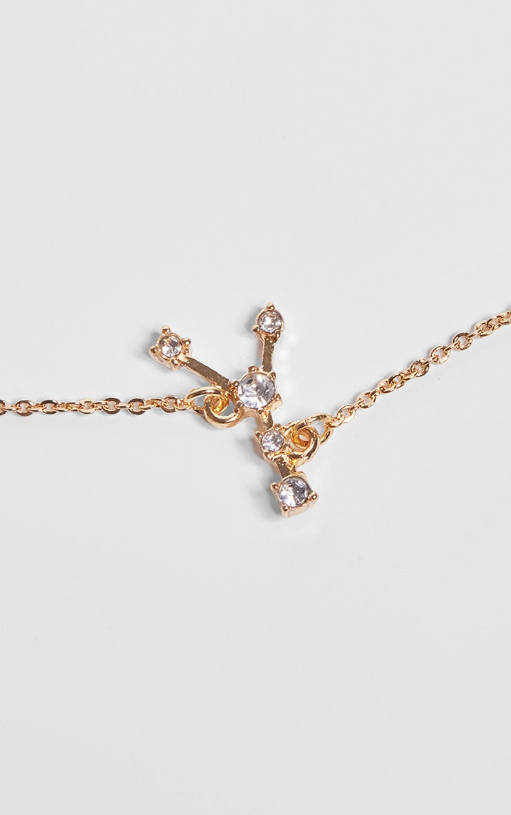 Gold Plated Cancer Celestial Necklace