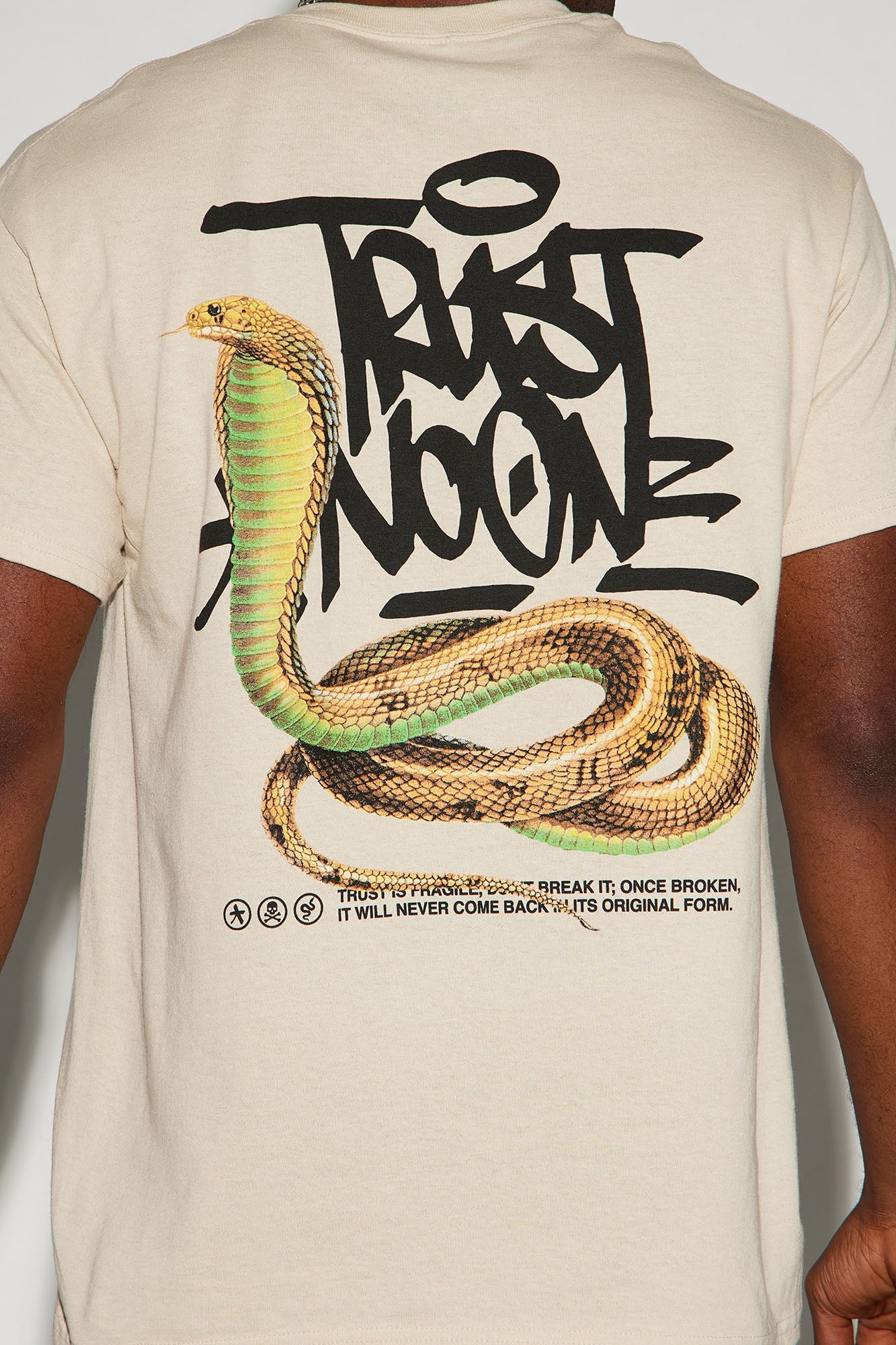 Beware Of Snakes Short Sleeve Tee - Tan - HCWP 