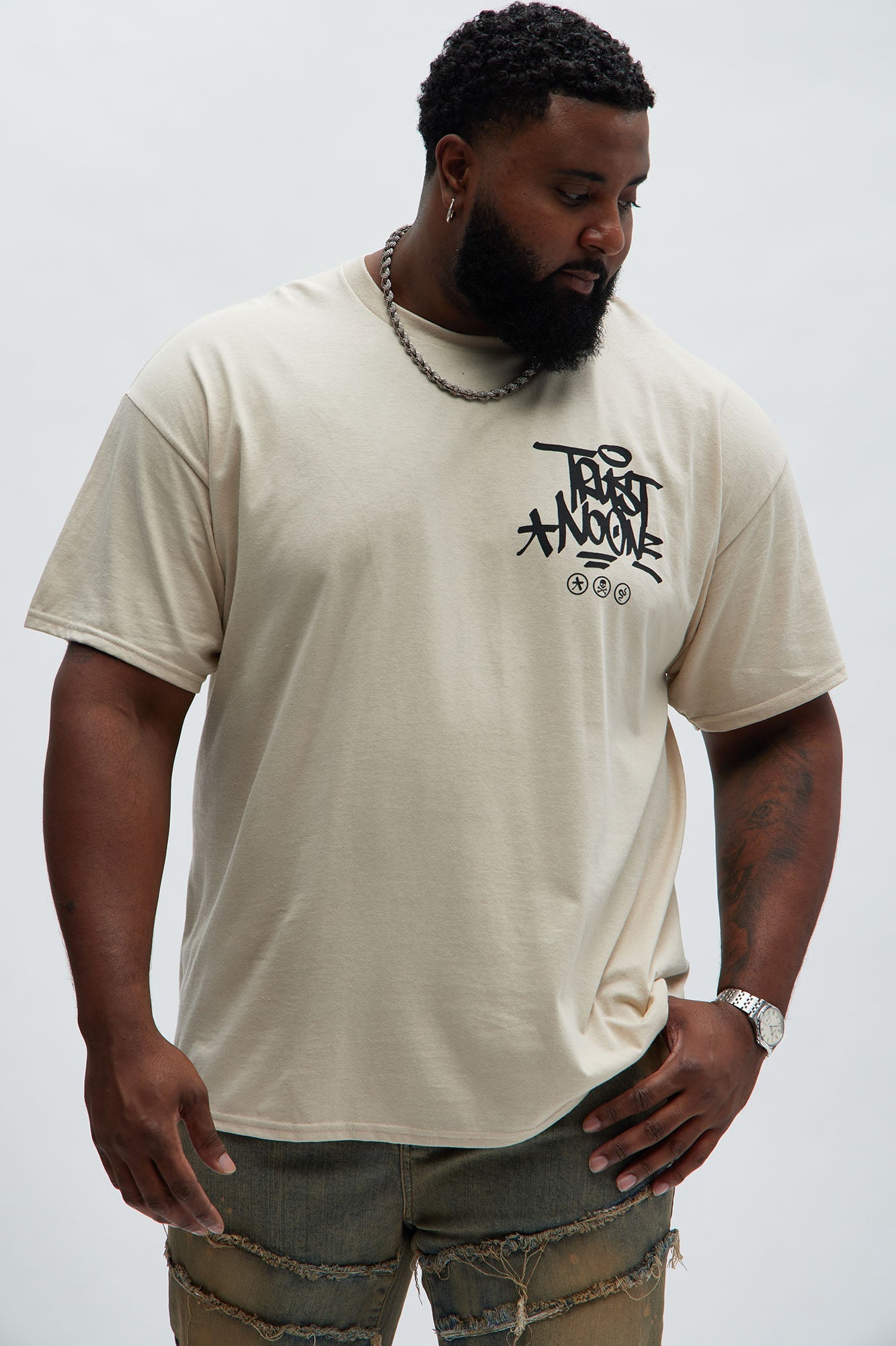 Beware Of Snakes Short Sleeve Tee - Tan - HCWP 