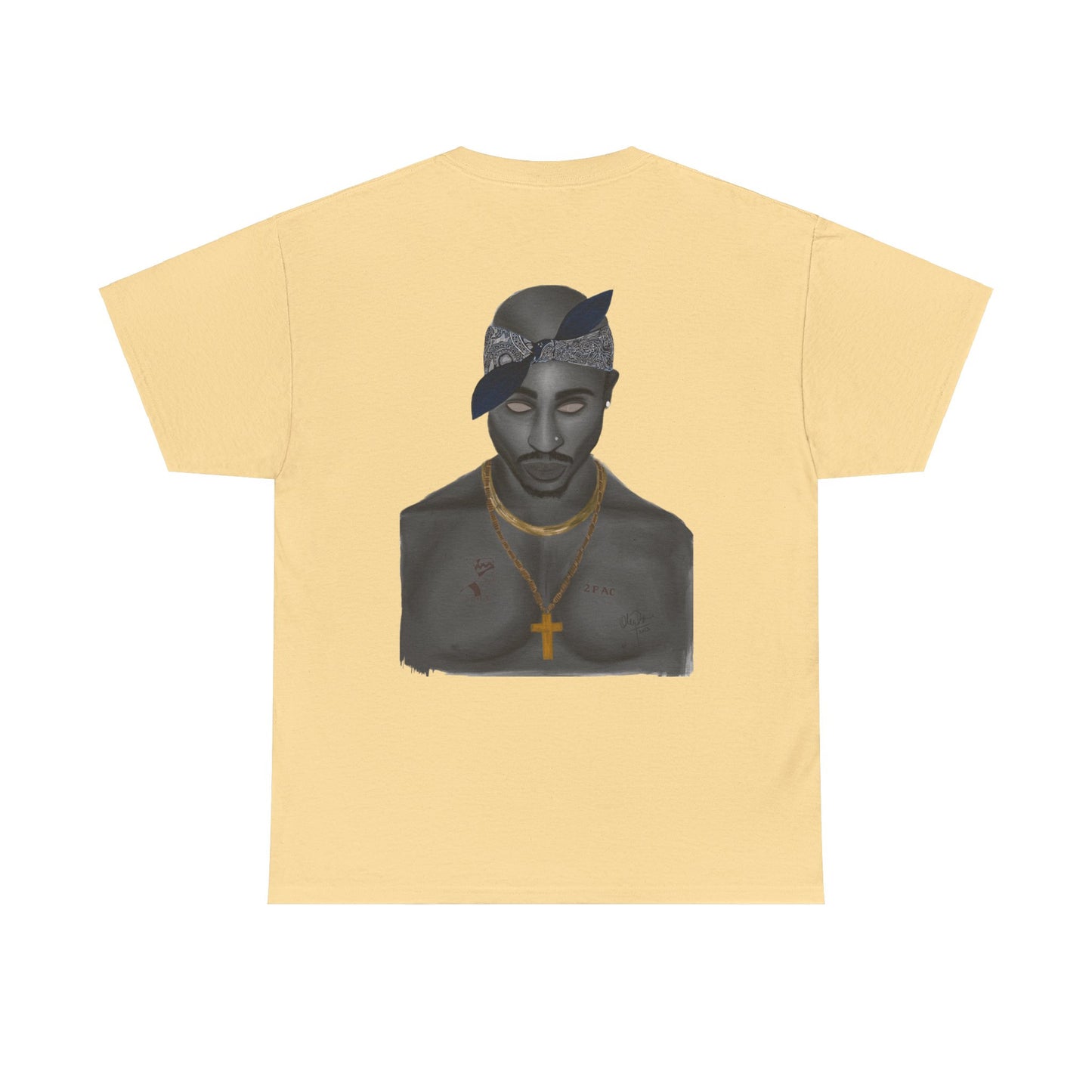 2 Pac T-shirt painted by Oleg Dave - HCWP 