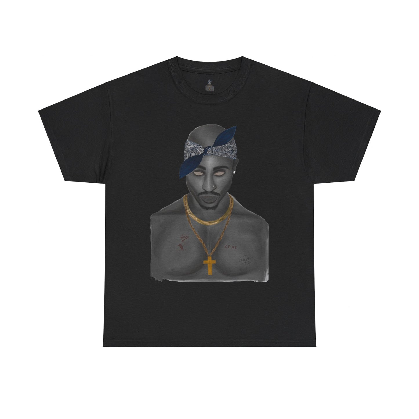 2 Pac T-shirt painted by Oleg Dave - HCWP 