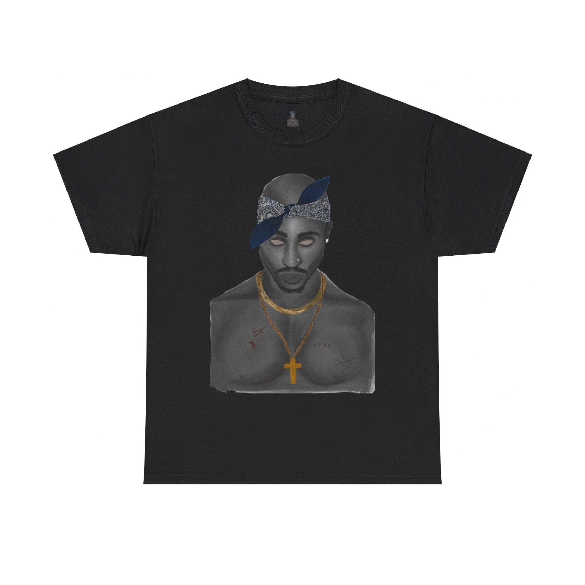 2 Pac T-shirt painted by Oleg Dave