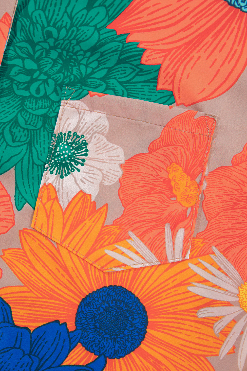 Orange Floral Printed Set - HCWP 