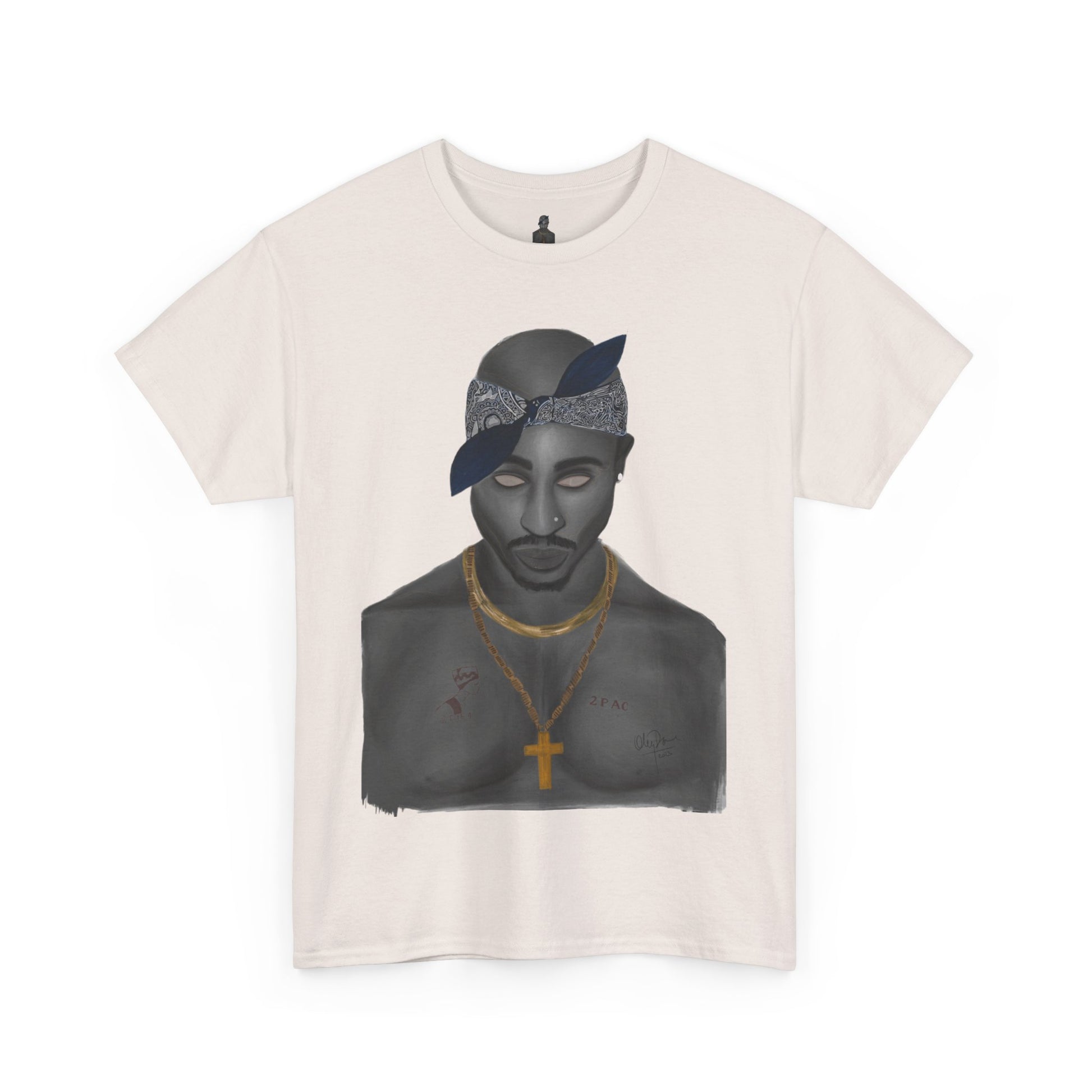2 Pac T-shirt painted by Oleg Dave - HCWP 