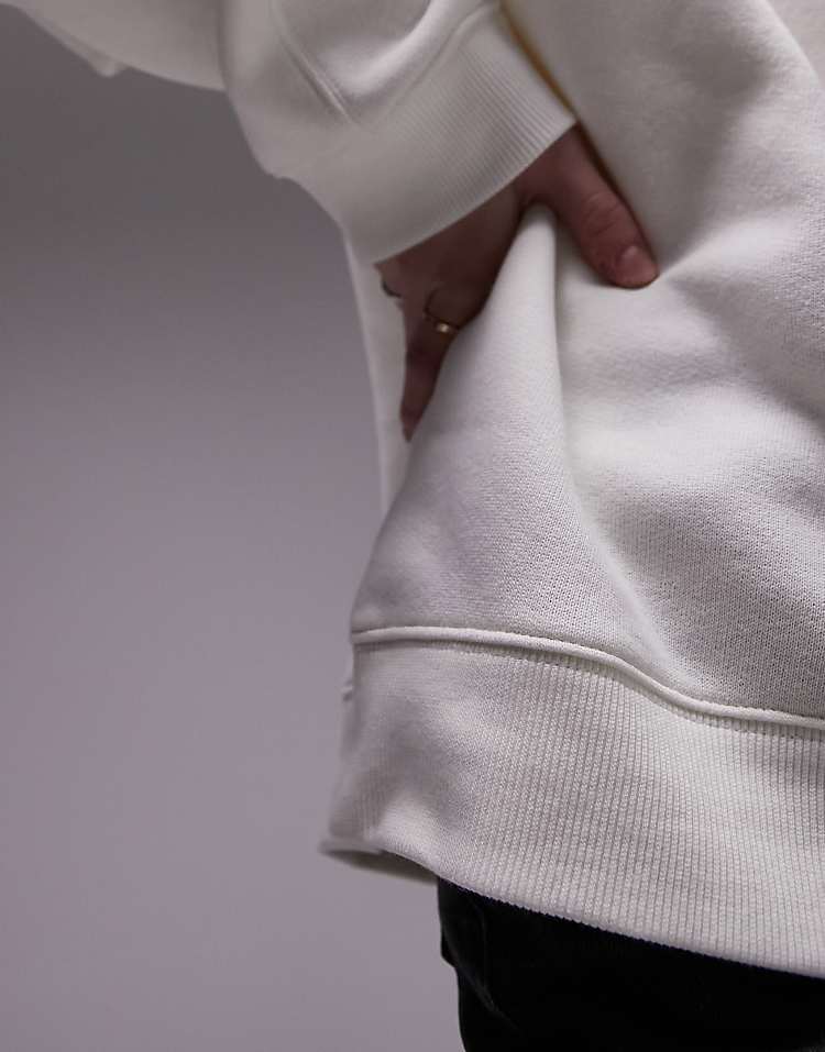 Topshop premium seam detail sweat in burgundy - HCWP 