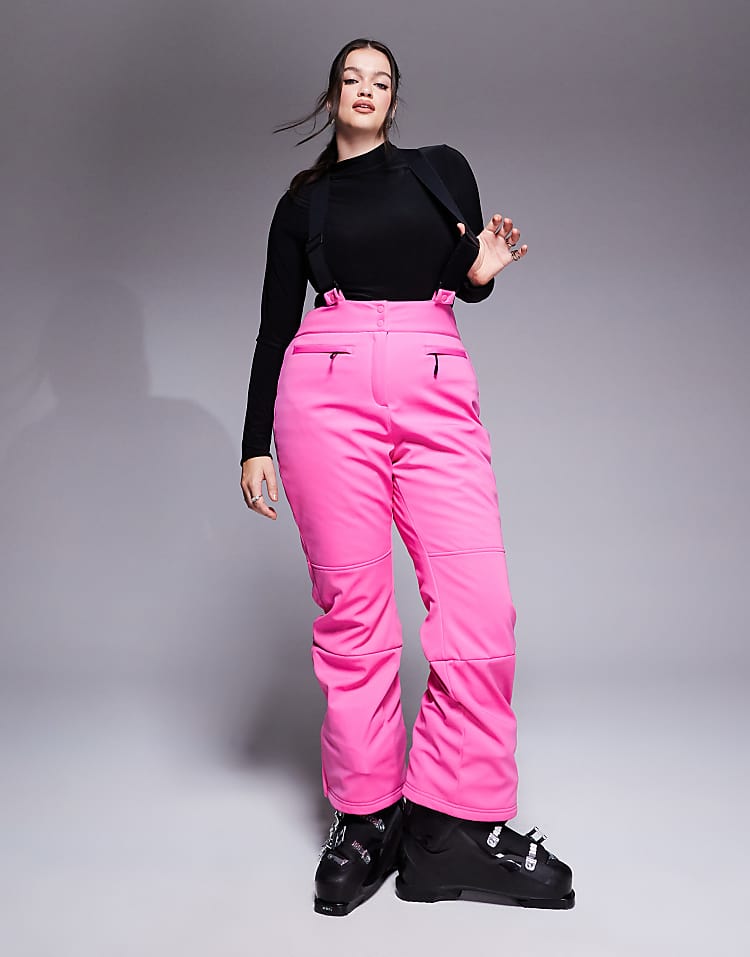 ASOS 4505 Curve Ski soft shell water repellent kick flare ski trousers in black