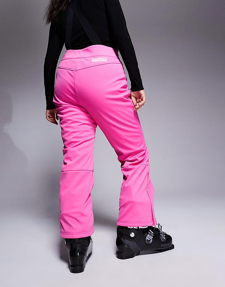 ASOS 4505 Curve Ski soft shell water repellent kick flare ski trousers in black