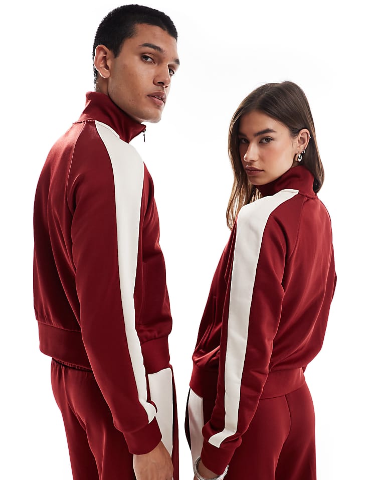 Puma Iconic T7 track jacket in burgundy