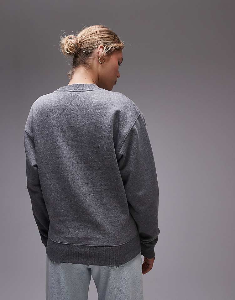 Topshop slim sweat in burgundy