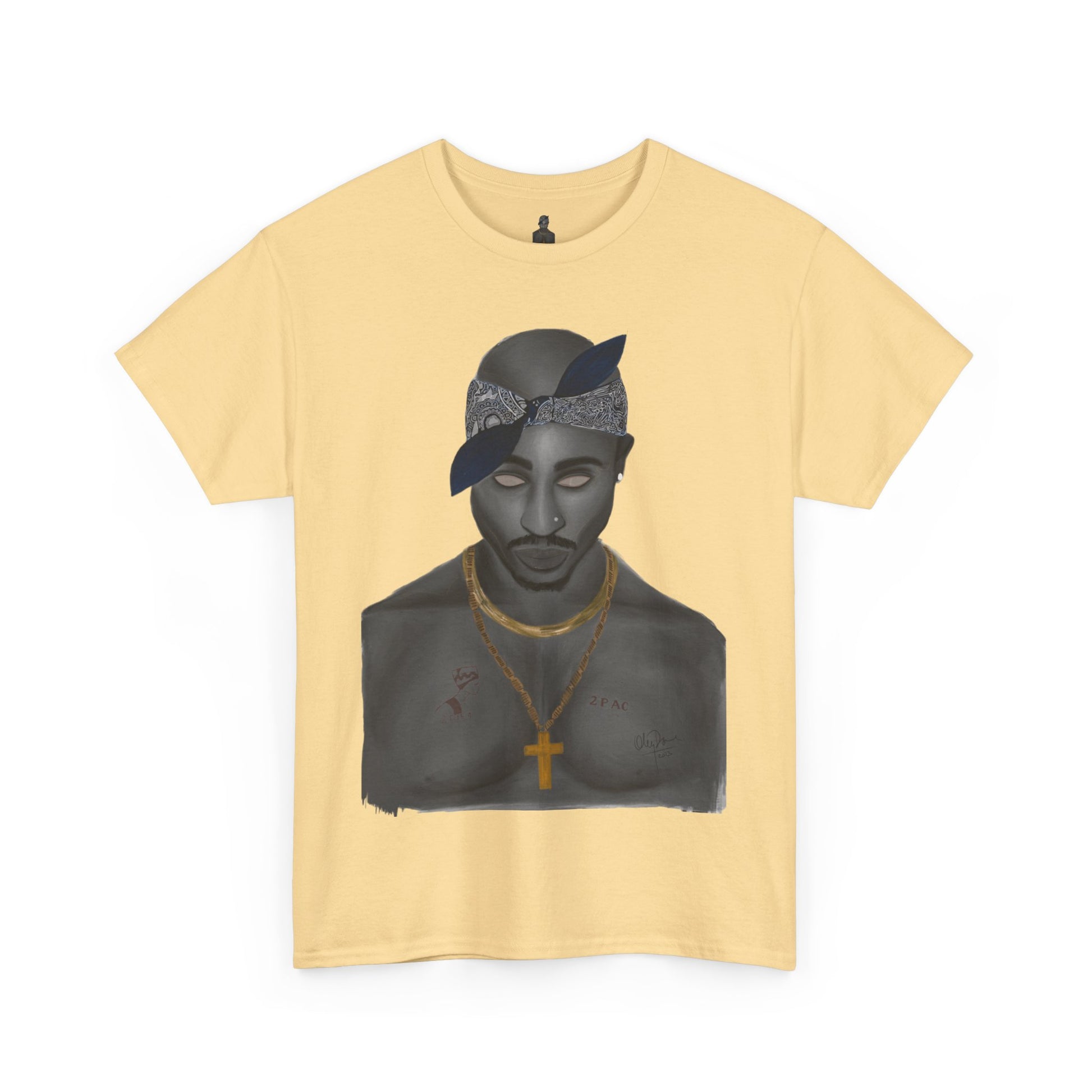 2 Pac T-shirt painted by Oleg Dave - HCWP 