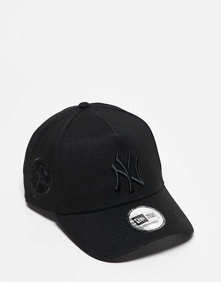 New Era NY Yankees monochrome E-frame cap in black