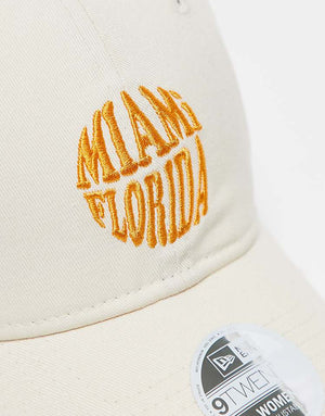 New Era 9twenty Miami logo cap in beige