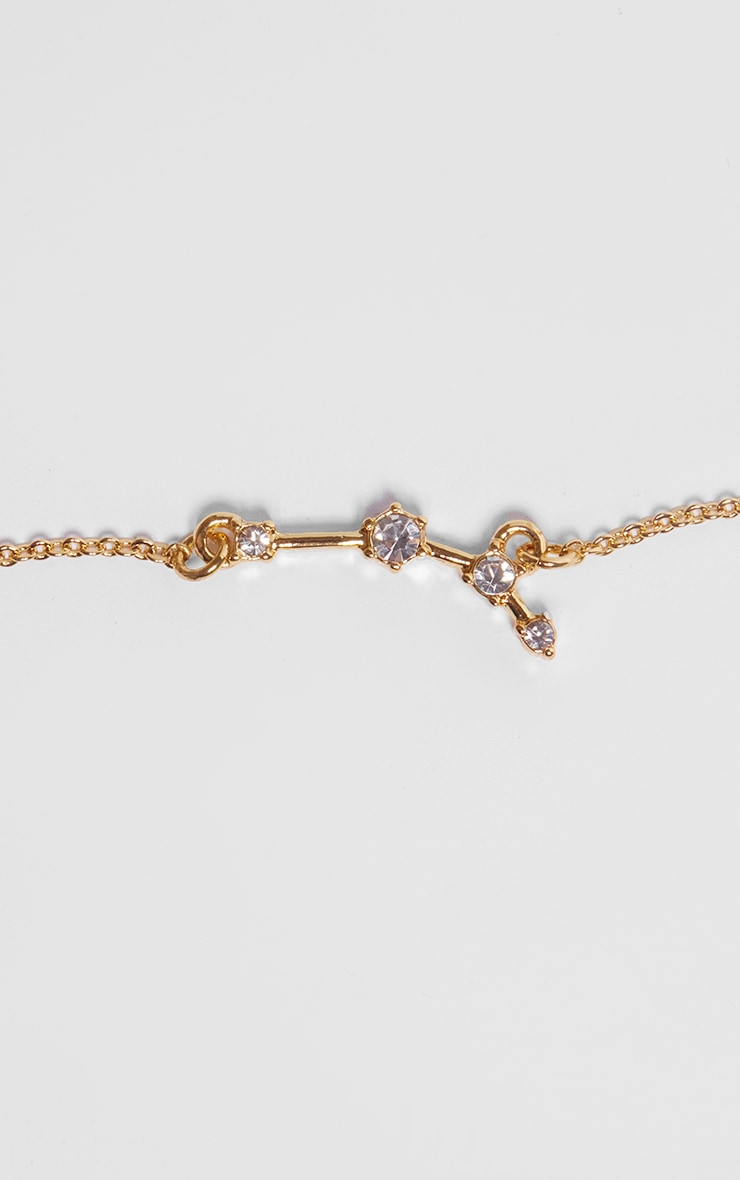 Gold Plated Aquarius Celestial Necklace