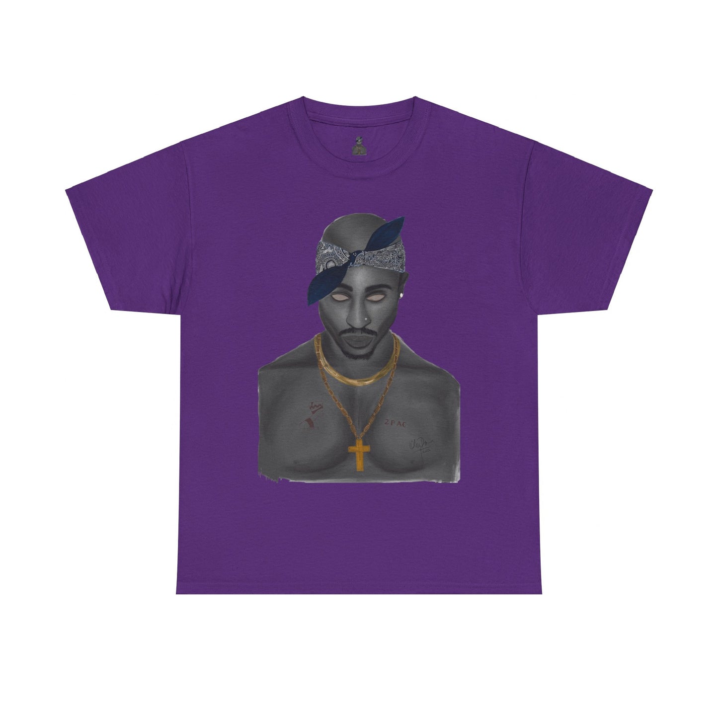 2 Pac T-shirt painted by Oleg Dave - HCWP 