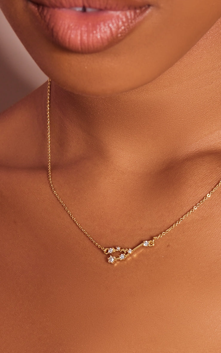 Gold Plated Pisces Celestial Necklace