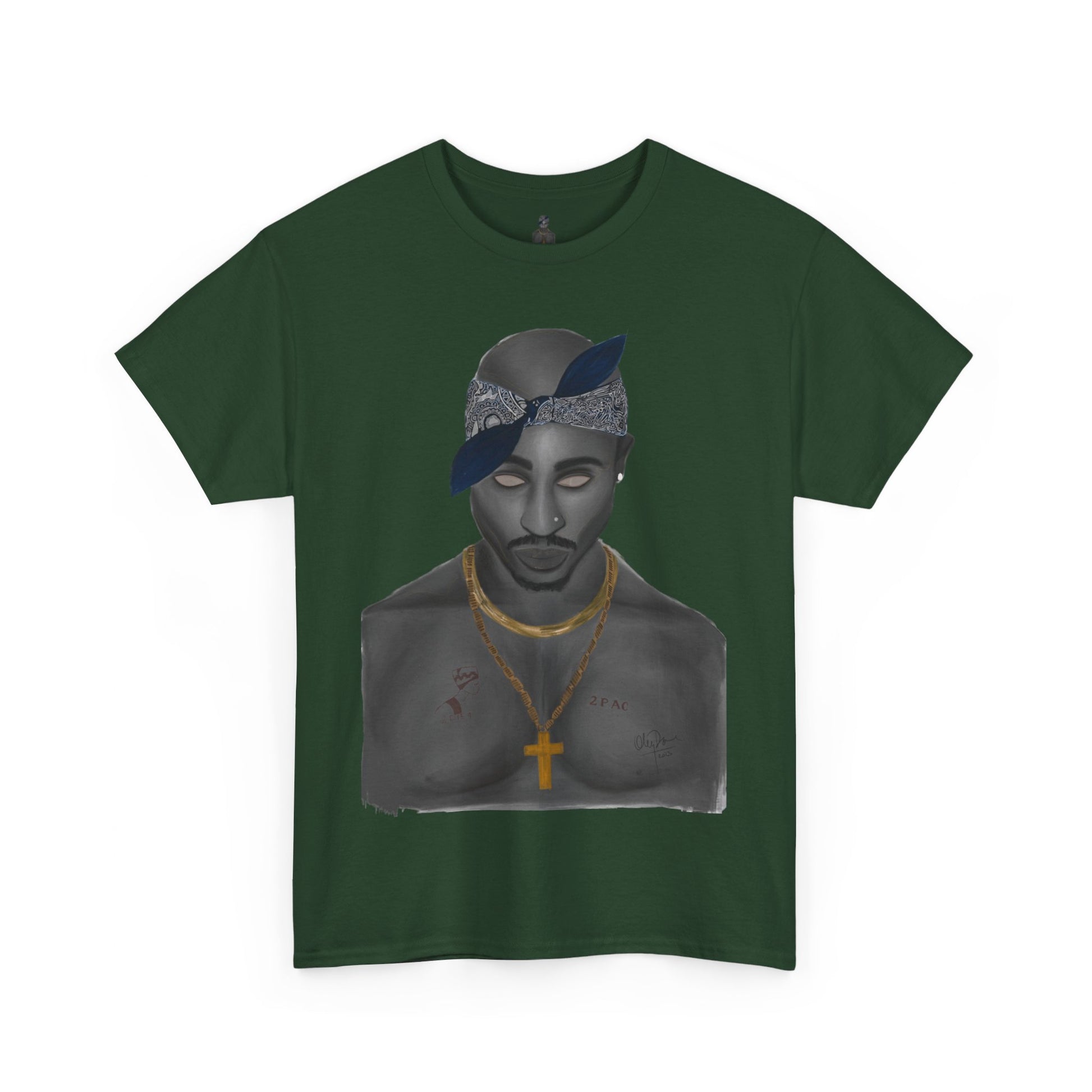 2 Pac T-shirt painted by Oleg Dave - HCWP 