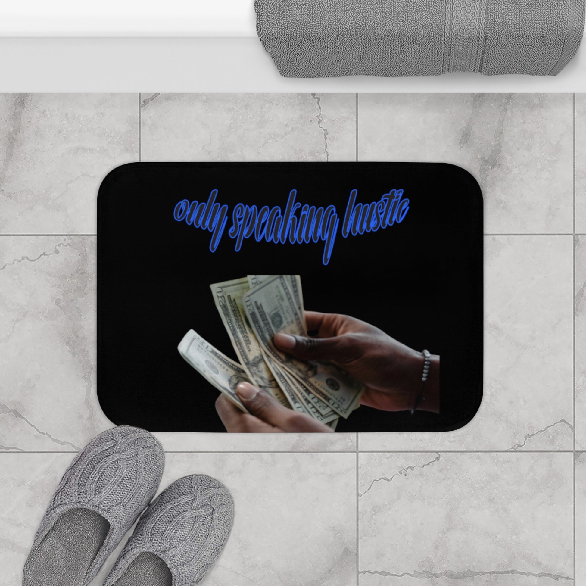 Only speaking Hustle Bath Mat - HCWP 