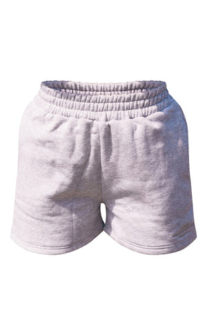 Charcoal Grey Slogan Sweat Shorts