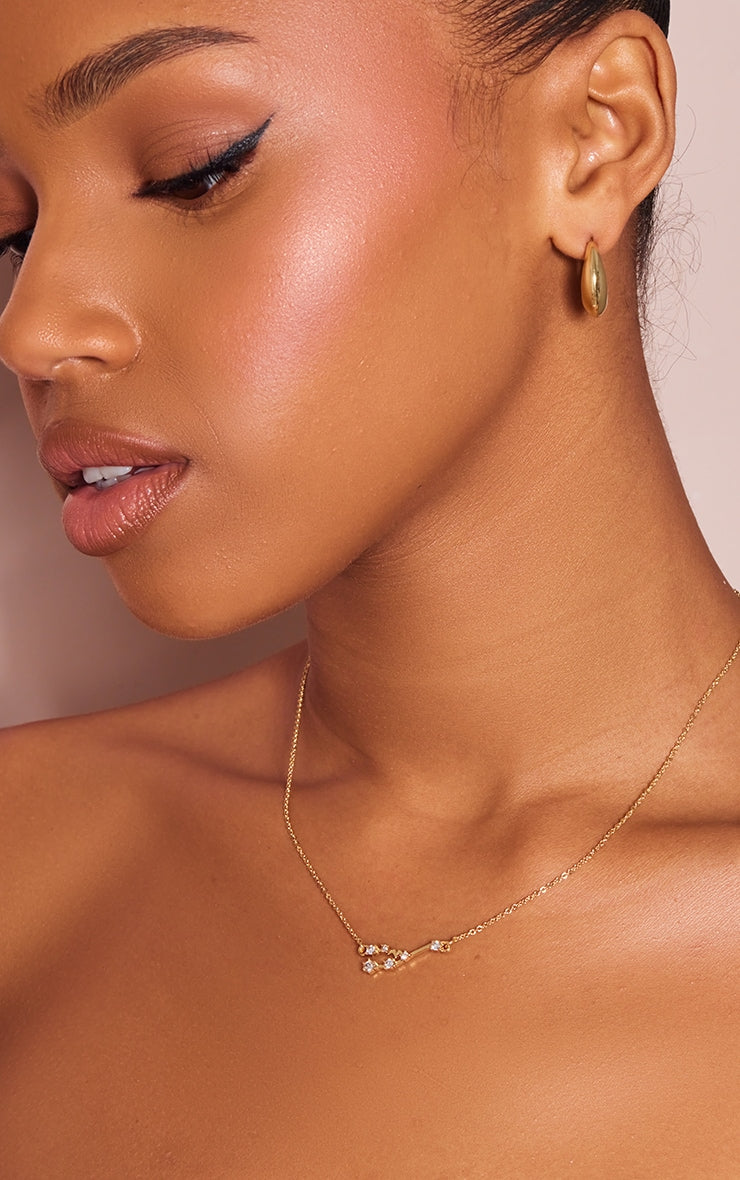 Gold Plated Libra Celestial Necklace