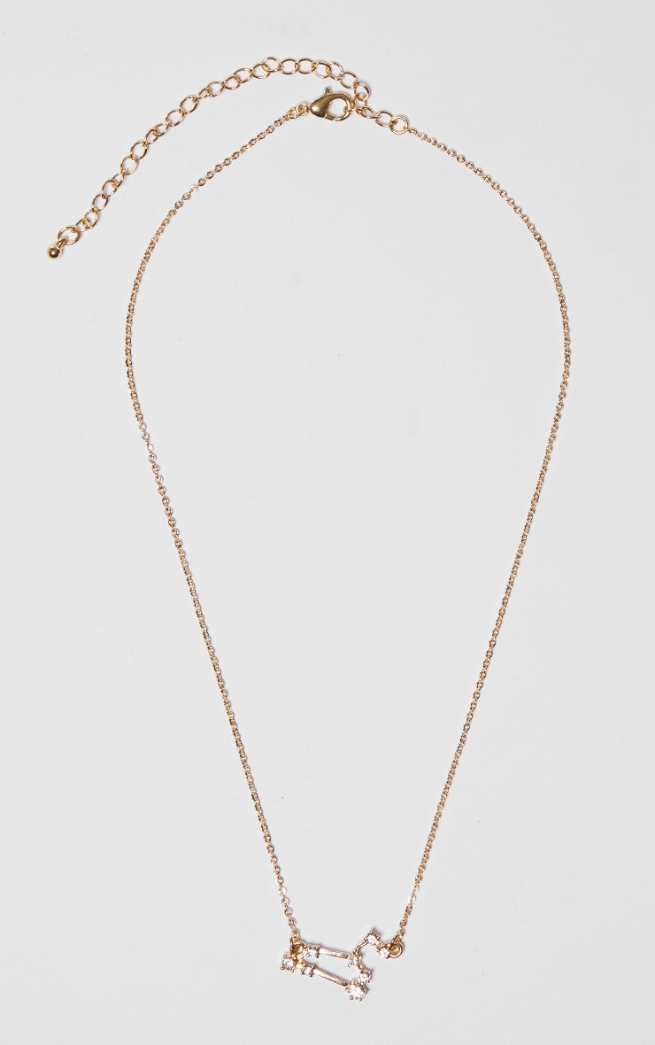 Gold Plated Libra Celestial Necklace