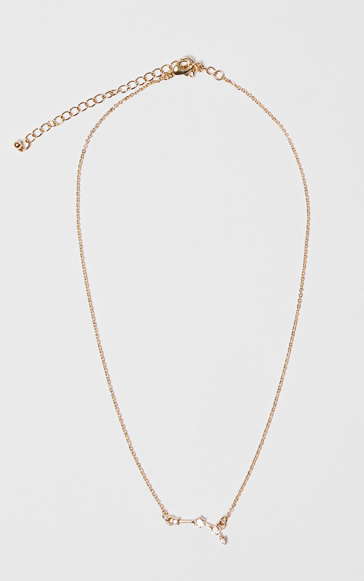 Gold Plated Libra Celestial Necklace