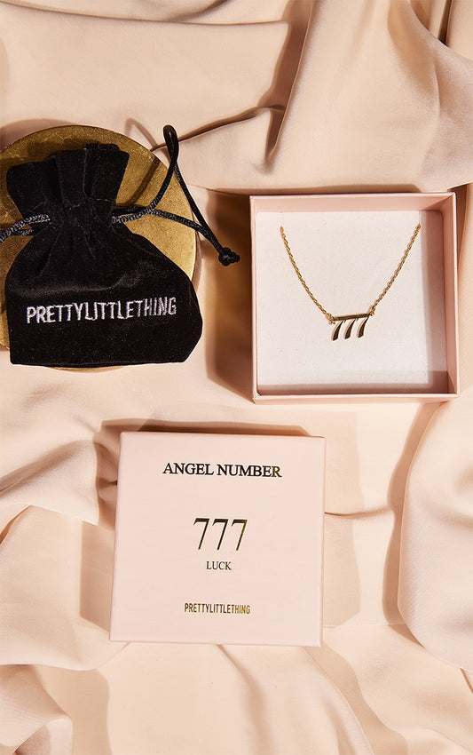 Real Gold Plated 777 Angel Number Necklace