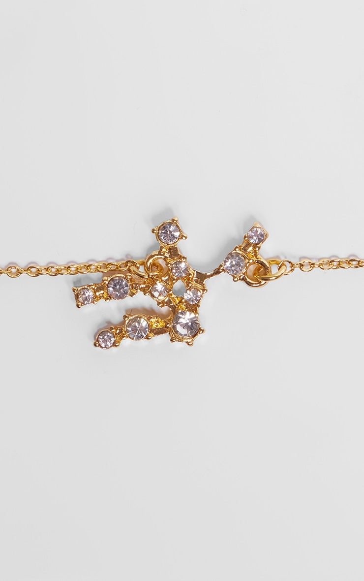 Gold Plated Leo Celestial Necklace