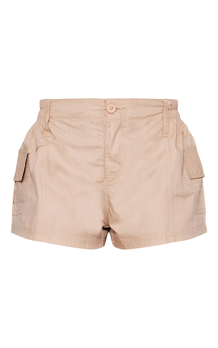 Black Lightweight Low Rise Cargo Shorts