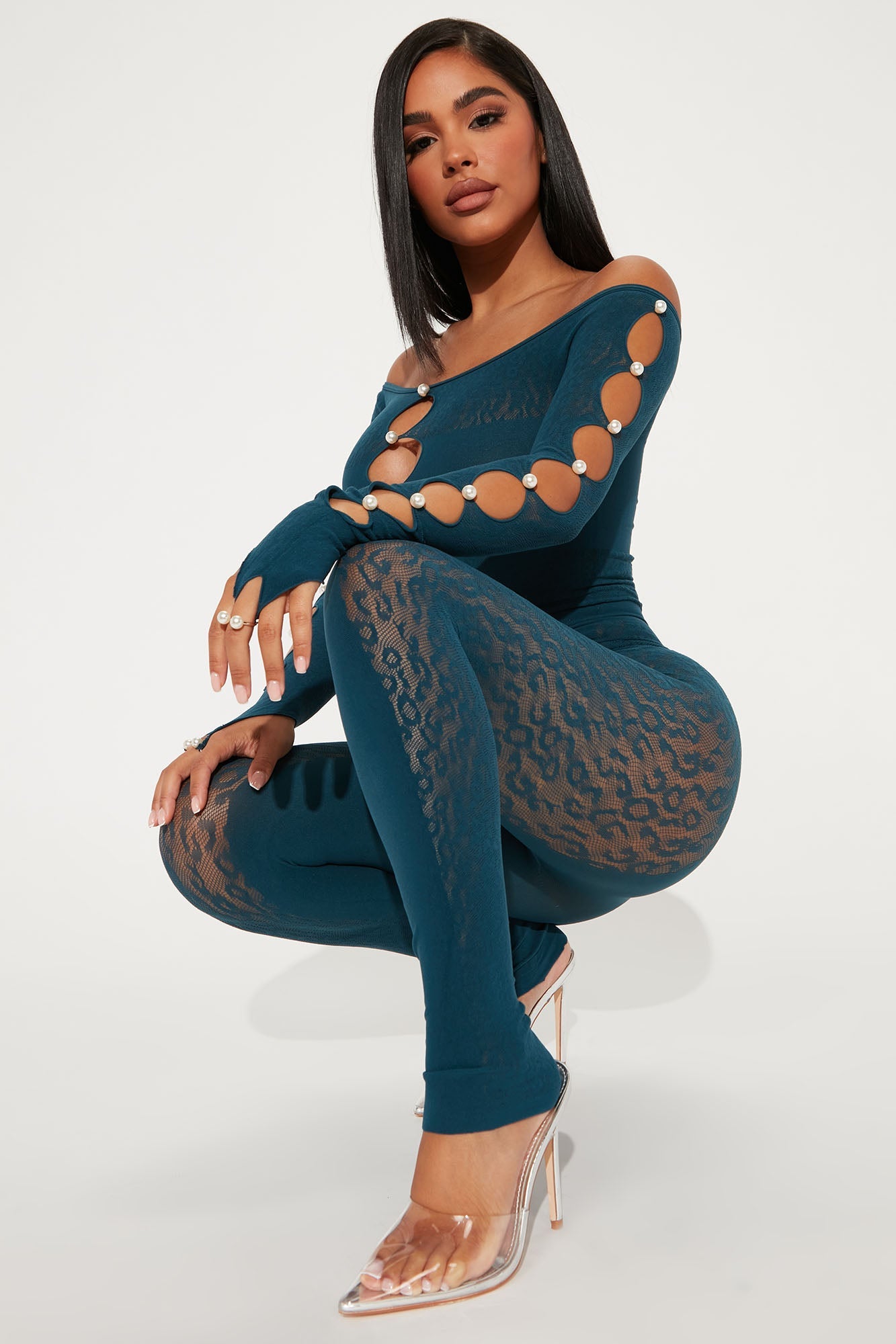 Sierra Seamless Jumpsuit - Teal - HCWP 