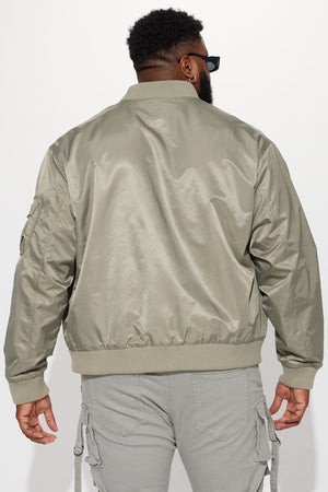 Day By Day Utility Bomber Jacket - Olive - HCWP 